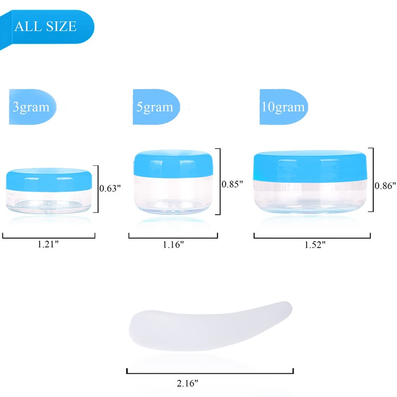 25PCS 3 Gram Sample Containers, 3ml Empty Jars with Lids,