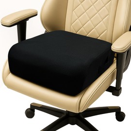 Acxseo Seat Cushion Booster with 16" Handle, for Office Chairs, Sofas, and Wheelchairs, Black, Comfortable Support to Relieve Back Pain