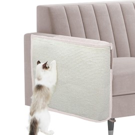 Cat Scratch Sofa Protector,27.6Lx19.6W inch Cat Scratch Furniture Protector Pad,Cat Scratch Couch Arm Sheild with Natural Sisal for Protecting Couch Sofa Chair Furniture