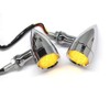 2pcs Chrome 15 LED Motorcycle Stop Brake Running Turn Signal