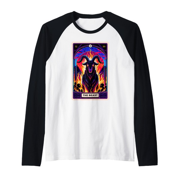 Funny Satanic Goat Tarot Card and Satan Beast Demonic Dark