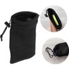 YXQ Nylon Mesh Drawstring Bag Black Pouches for Mini Stuff