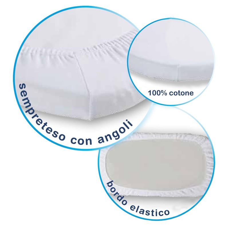 ANDY & HELEN® - Lenzuolo con angoli elasticizzati per Sotto