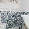VEELIKE Teal Green Arabesque Backsplash Tile Peel and Stick Backsplash