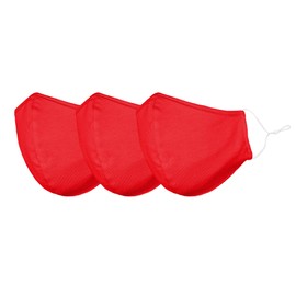 DALIX Cloth Face Mask Reusable Washable Made in USA - Red L-XL (3 Pack)