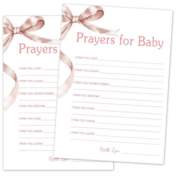 TRKAE Prayers for The Baby - Baby Shower Game Set,