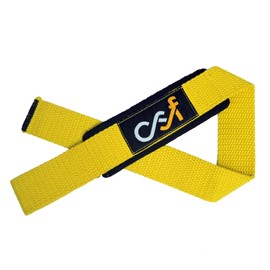 Gym Lifting Straps for weightlifting, Gym wrist straps for power lifting, heavy weightlifting, deadlifting, 24” cotton straps with 4mm neoprene padding for men and women (Yellow)