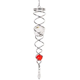 CIM Wind Spiral - Crystal Twister Red - Dimensions: 6 x 34 cm - Includes Swivels, Hooks and Nylon Cord - Attractive Decoration