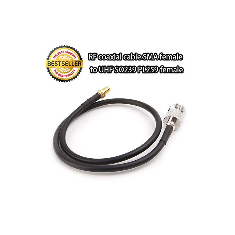 tooloflife RG174 Pigtail Cable Copper Coax Cables for Wireless Security