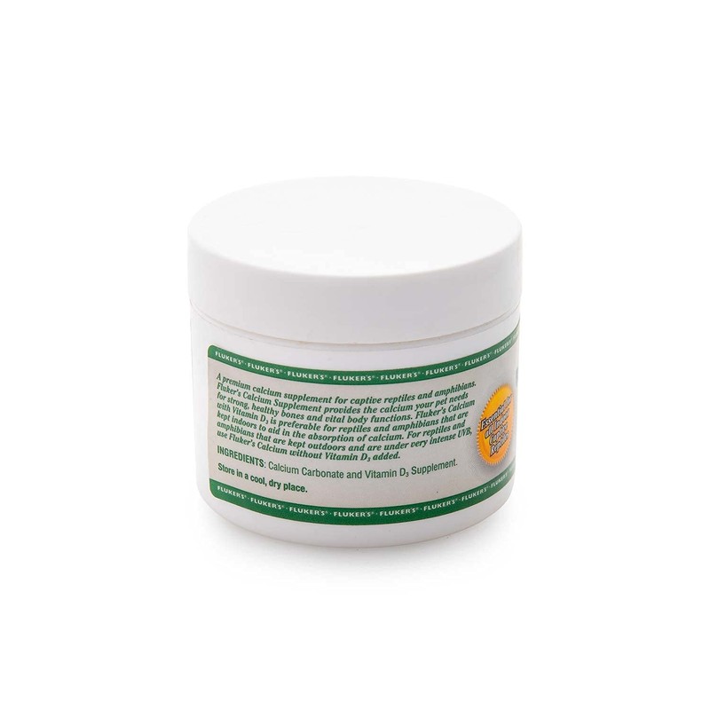 Fluker's Calcium Reptile Supplement with added Vitamin D3, 2 oz.