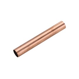 sourcing map Copper Round Pipe, 15 mm OD 0.5 mm Wall Thickness 100 mm Length Straight Pipe Pipe