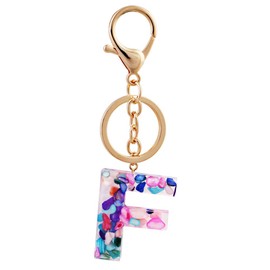 Multicolor Initial Letter Keychain