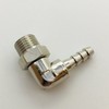 5/32" Barb to UNF 10-32 Male Brass 90° Elbow Swivel
