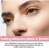 2Pcs Mascara Black Brown,M/ascara Waterproof,Smudge Proof Ma/scara,False Lash Effect Mas/cara,Curling