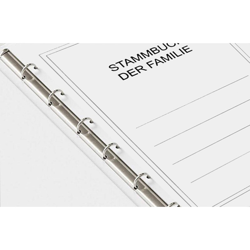 A5 Family Record Book Astrology Tree - Bordeaux, Velour, Silver