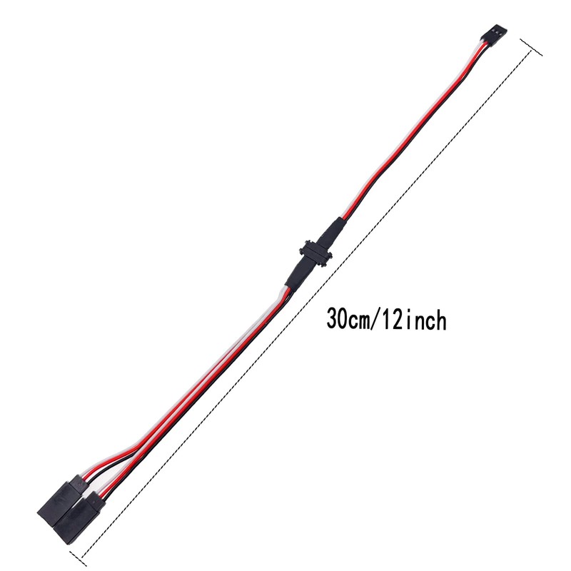 3Pcs RC Models JR Extension Cable, 1-to-2 Y Magnetic Snap-on