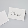 AZAZA 50 Pcs White Blank Place Cards - Textured Table