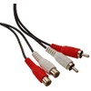 CablesOnline, 12-inches 2-RCA Male to 2-RCA Female Red/White Stereo Audio