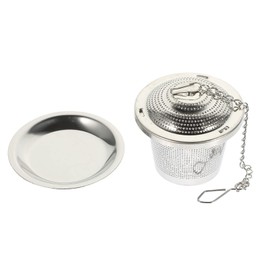 SEWACC Tea Infuser Stainless Steel: Tea Filter Ball Seasoning Strainer Loose Leaf Tea Colador Mesh Steeper with Extended Chain for Insert on Teapots Mugs Cups Accessories