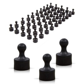 JOAM ® Neodymium Magnets - Extra High Function Thanks to Easy + Quick Attachment of Notes to Magnetic Board - Accessories for Office, Household, School - Full Colour Magnets Black