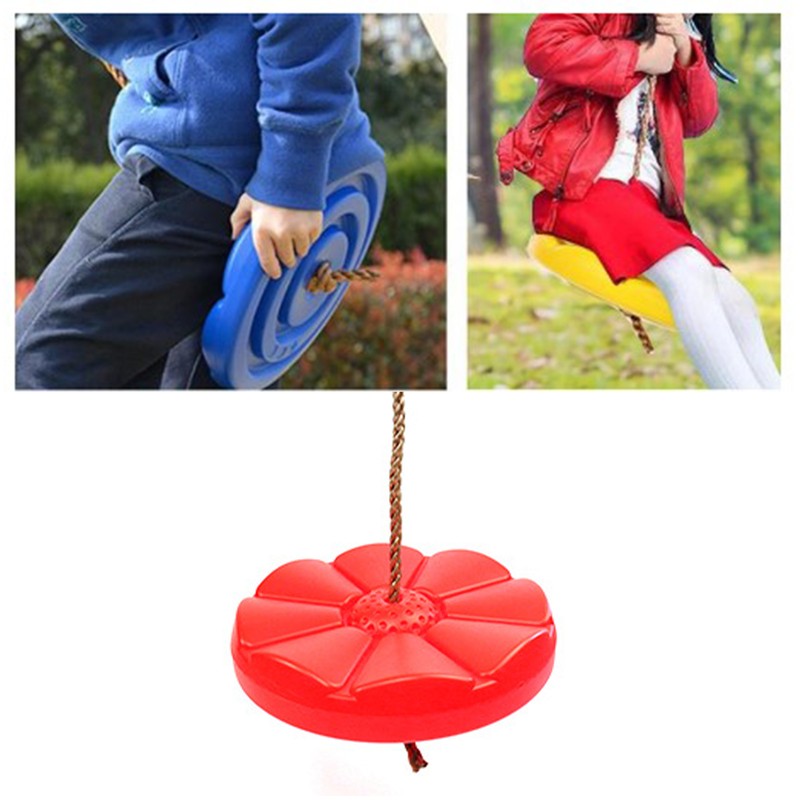 Heavy Duty Plastic Disc Tree Swing with PE Rope for