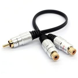 HTGuoji 0.3m RCA Mono Male to 2 RCA Phono Female Y Splitter Cable
