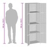 vidaXL Wooden Garden Storage Cabinet, Durable Poly Rattan, Water-Resistant, 4