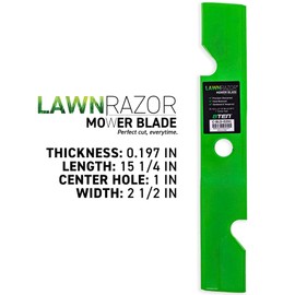 8TEN LawnRAZOR Blade Set for Exmark Lazer Z HP CT 44 Inch Deck 103-6400 (Notched High Lift) 3 Pack