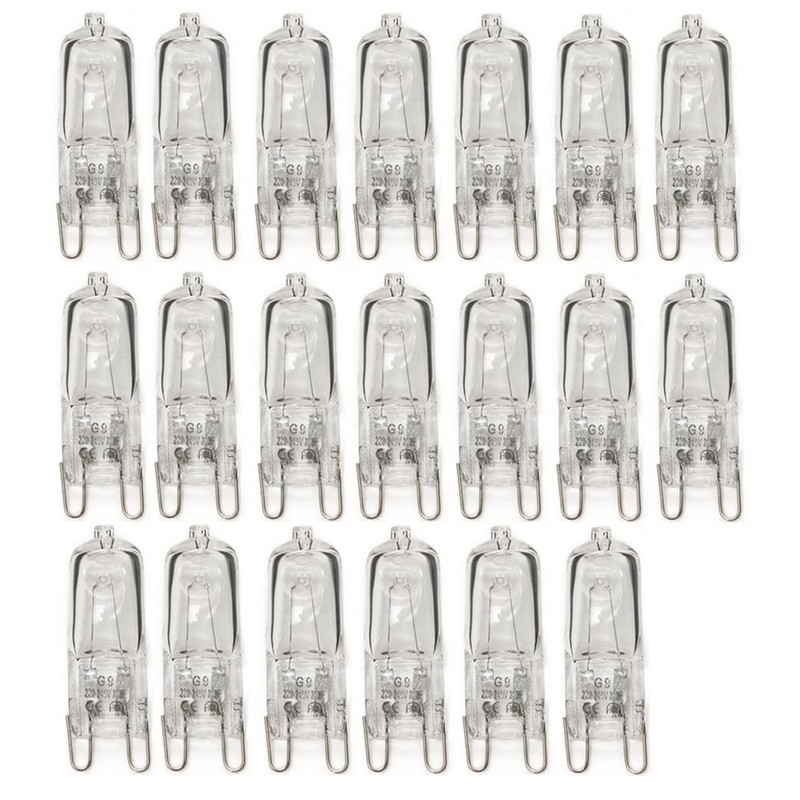 10x G9 Halogen Bulbs 20W/33W/42W 230V 2800K Warm White Clear