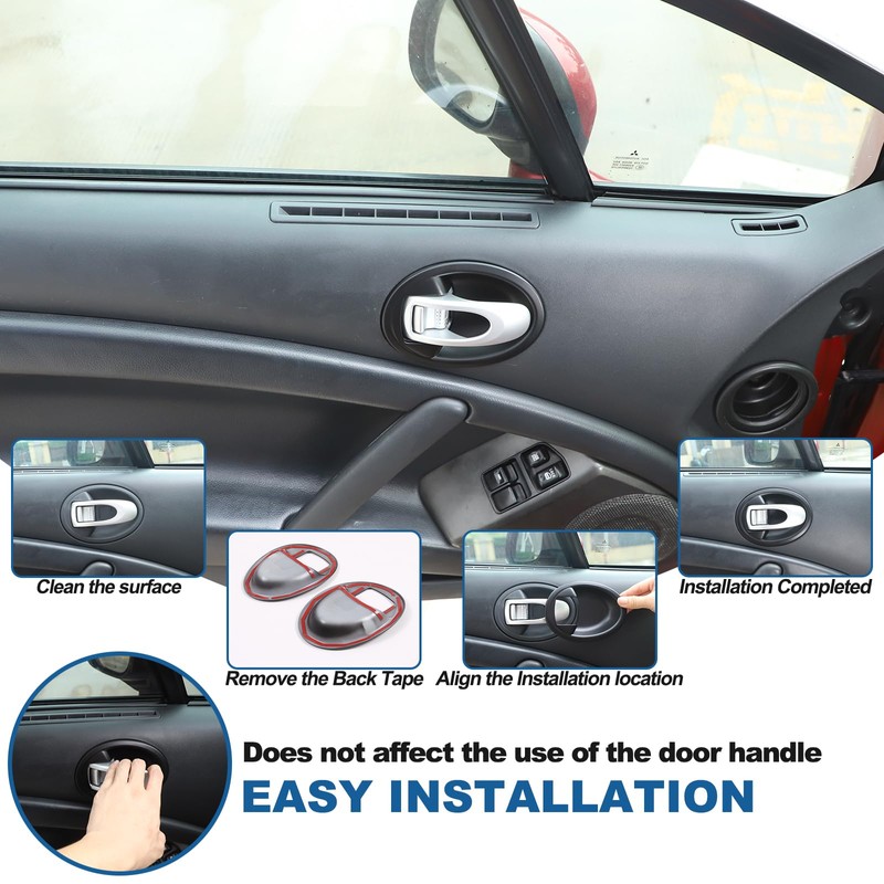 ABS Interior Door Handle Bowl Trim Compatible with Mitsubishi Eclipse
