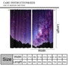 JADERYS Galaxy Blackout Curtains Black Forest Silhouettes Purple Nebula Starry