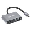 Manhattan USB-C to HDMI & VGA 4-in-1 Converter Power Delivery