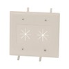 DATA COMM Electronics 45-0015-LA 2-Gang Cable Plate with Flexible Opening