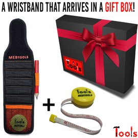 MEBTOOLS - Pulsera magnética con 20 imanes fuertes para sujetar tornillos, clavos, brocas, el mejor regalo único para hombres, padre y papá, manitas de bricolaje, marido, novio, él, mujeres, por MEBTOOLS