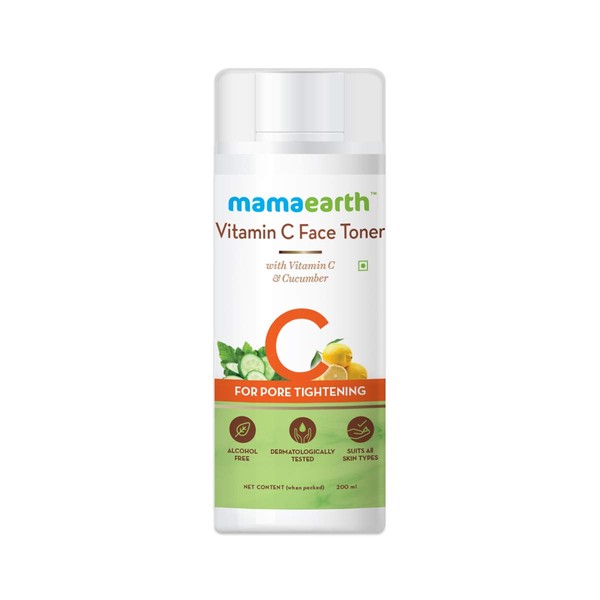 Mamaearth Vitamin C Toner for Face, with Vitamin C & Cucumber for Pore Tightening 200 ml