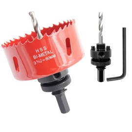 80mm Hole Saw, Drill Bit, LAIWEI A2 Hole Saw Heavy Duty Arbor Hole Cutter for Drilling Wood, Thin Sheet Metal, Aluminum Profile, PVC and Other Materials, Electric Drill Tool(3-5/32"80mm)