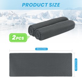 INNOLIFE 2 Pack Cooling Towels, Soft Breathable Ice Towel Chilly Towel for Sports, Gym, Fitness, Running, Hiking, Yoga - Black