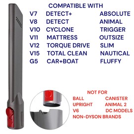Crevice Tool Attachment Compatible with Dyson GEN5 V15 V12 V11 V10 V8 V7 - Durable Vacuum Accessories for Narrow Spaces, Cars, Furniture & Hard-to-Reach Areas