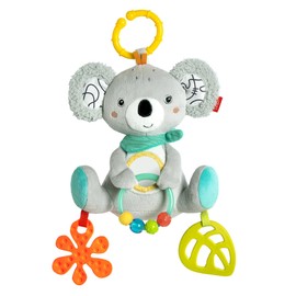 Fehn Baby Koala Toy - Motor Skills Toy with Attachment Ring - Toy with Gripping Elements - Baby Toy for Biting, Grasping & Discovering - Cuddly Toy for Babies and Toddlers from 3+ Months