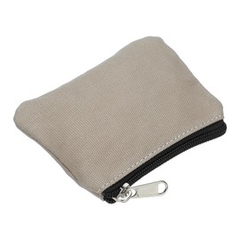 PATIKIL 3" x 5" Coin Purse Pouch, Change Purses Small Organizer Bags with Zipper Canvas for Home, Gray