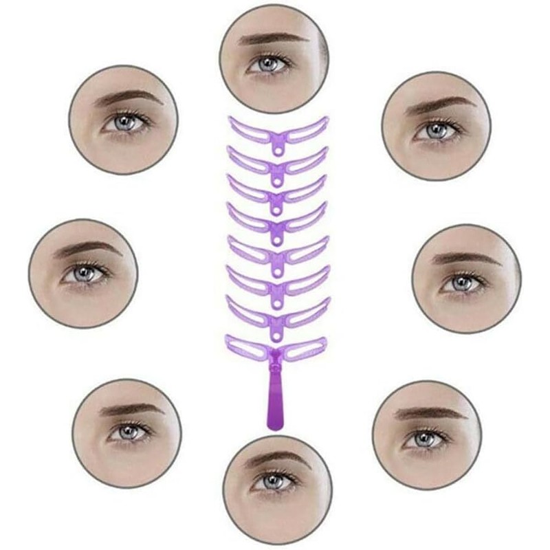 Eyebrow Stencil for Beginners, 8 Styles Eyebrow Shaper Kit with