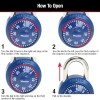 Master Lock Blue Master Lock Indoor 3 Digit Combination Padlock