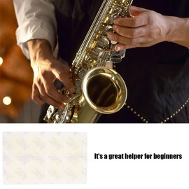 Mouthpiece Patches, Mouthpiece Pad Patch Cushion for Soprano Alto Tenor Saxophone Sax Clarinet (Small Oval 0.3mm White)