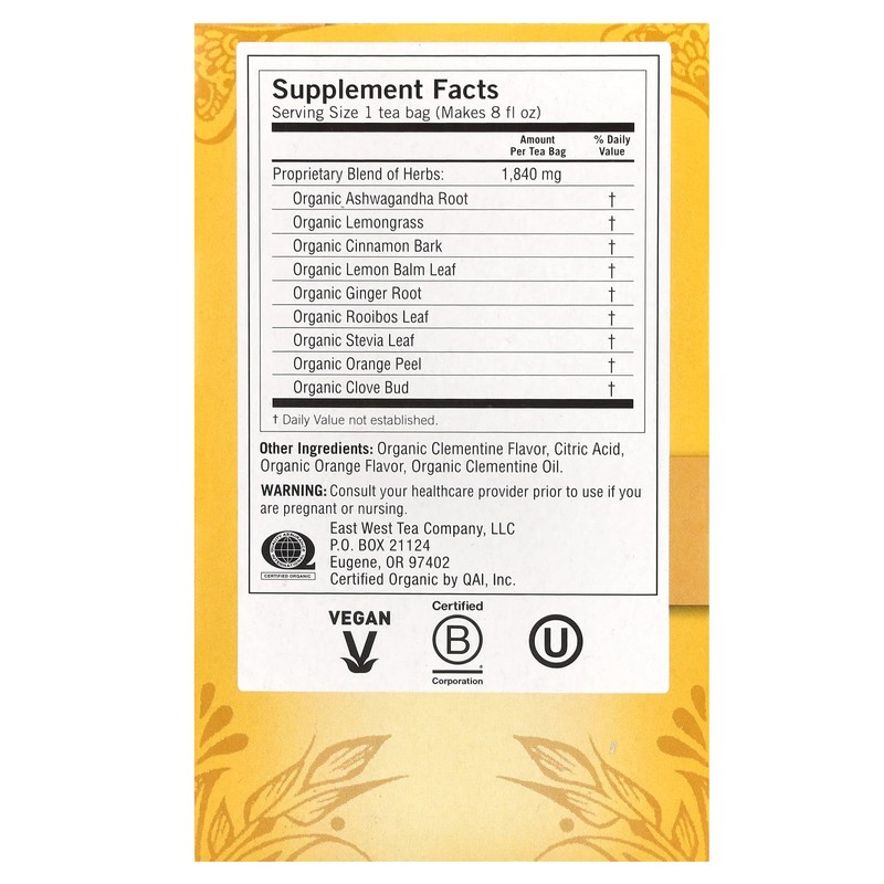 Yogi Tea, Sweet Clementine Stress Support, 16 Count