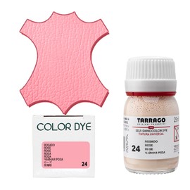 Tarrago Leather Dye Kit with Deglazer and Applicator - Restore & Recolor Shoes, Boots, Purses, Wallets, Jackets, and Furniture - Rich Pigment - 25mL - Rose #24