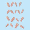 Valentines Press on Nails Long Square Nude Fake Nails Shiny