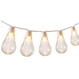 Vigdur Outdoor String Lights - 14 FT Edison String Lights with 35 A19 Plastic Bulbs Connectable, Vintage Shatterproof Outdoor Patio Lights Waterproof for Bistro Balcony Backyard Gazobos（White Wire）