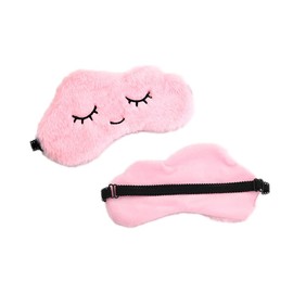 WIZBIOTECH Light Blocking Eye Mask Night Mask 100% Skin-Friendly Silk Odourless Sleeping Mask with Adjustable Strap for Men, Women and Children - Pink