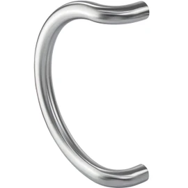 Gedotec Front Door Fitting Stainless Steel Door Fitting Entrance Door Bumper Handles Semi-Round – 8043 | Handle Bar Length 350 mm | Bar Handle Diameter 32 mm | 1 Piece – Design Front Door Handle with