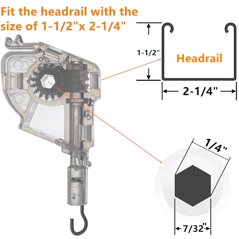 4pcs 2" Low Profile Wand Tilter Mechanism with 7/32" Hexagon